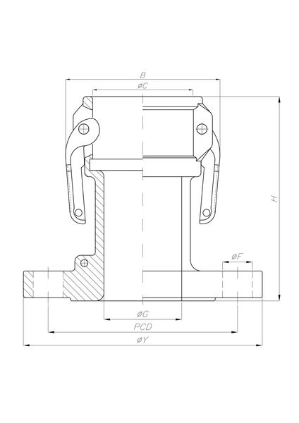 Coupler with Fixed Flange with 150 LB
